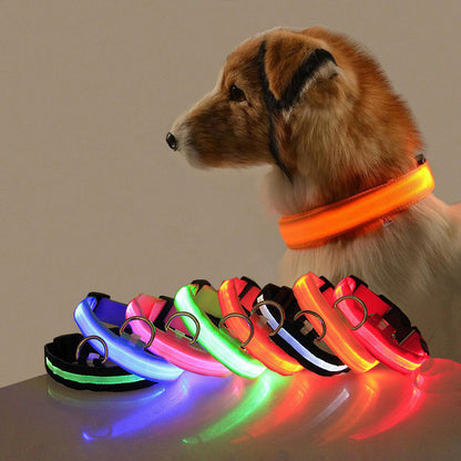 Adjustable LED Dog Collar with USB Charging