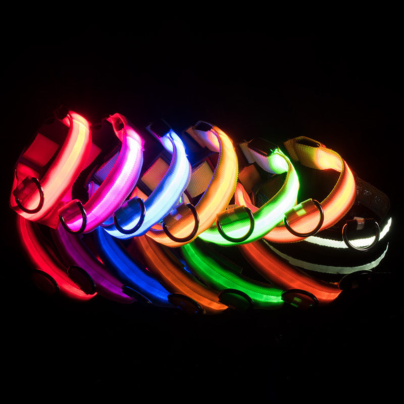 Adjustable LED Dog Collar with USB Charging
