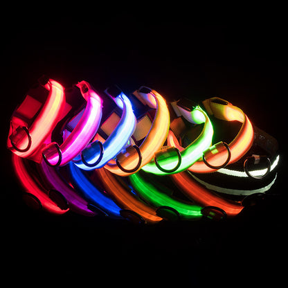 Adjustable LED Dog Collar with USB Charging